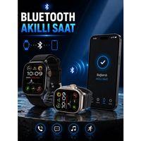 Akıllı Saat Bluetooth Bağlantılı Adımsayar Alarm Ve Hatırlatıcı Çağrı Cevaplama