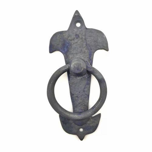 Antika Tarz Dekoratif Pirinç Lale Kapı Halkası - 165x70mm, Oksit