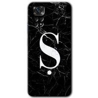 Xiaomi Redmi Note 11 5G Global HD Baskılı Kılıf + 9D Tam Ekran Koruyucu-Mermer Desenli Ş Harf