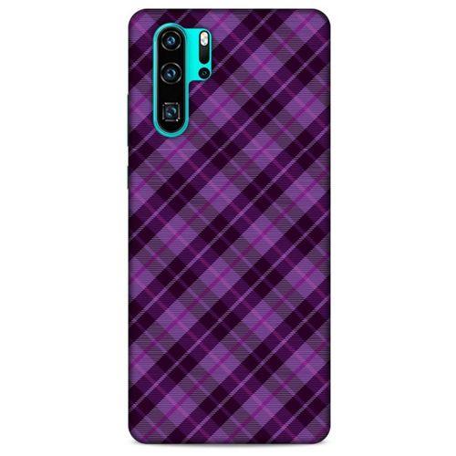 Huawei P30 Pro Uyumlu Kılıf Mor Delisi (27) Tasarımlı Kılıf Ekoseli