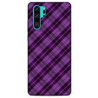 Huawei P30 Pro Uyumlu Kılıf Mor Delisi (27) Tasarımlı Kılıf Ekoseli