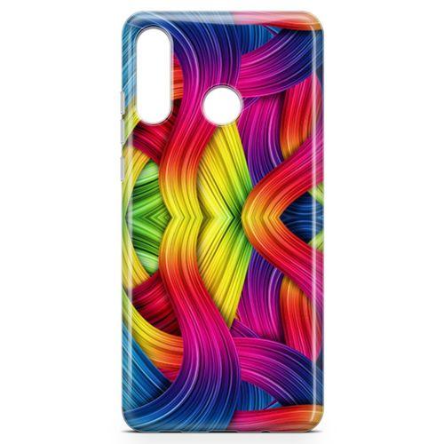 Huawei P30 Lite Kılıf Moda Renkler Arka Kapak Koruma Desenli Full Koruyucu