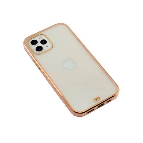 iPhone 11 Pro Premium Electrolize Silikonlu Pembe Telefon Kılıfı