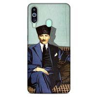 Samsung Galaxy M40 Kılıf Atatürk (48) Bumper Kılıf Yeşil Duvar