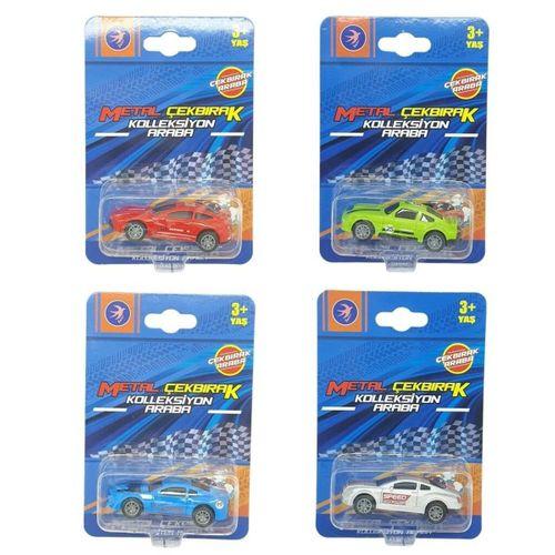 Çek Bırak Metal Küçük Arabalar 4'lü 8 cm - Yarış Arabaları