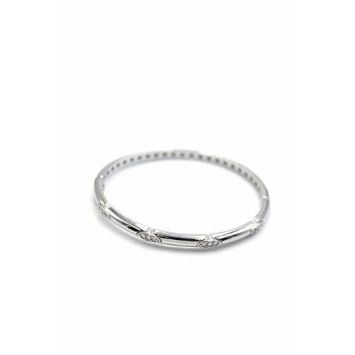 Taşlı Vip Bilezik - Gümüş