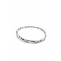 Taşlı Vip Bilezik - Gümüş