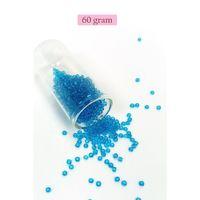 Dökme Cam Kum Boncuk (8/0) 3 mm - 60 Gram - Şeffaf Deniz Mavi - BNC221