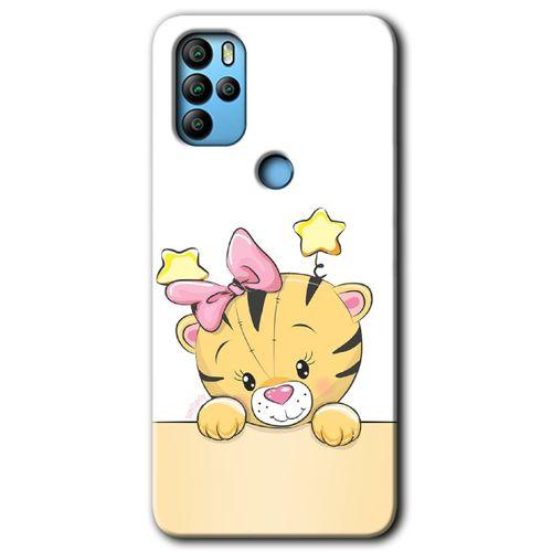 General Mobile GM 21 Pro Kılıf HD Desen Baskılı Arka Kapak + Temperli Cam - Sevimli Kedi