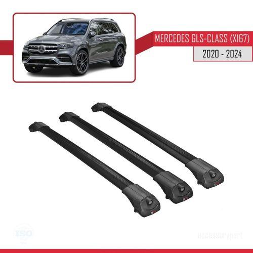 Mercedes GLS-Class (X167) 2020 ve Sonrası ile uyumlu ACE-1 Ara Atkı Tavan Barı SİYAH 3 ADET BAR