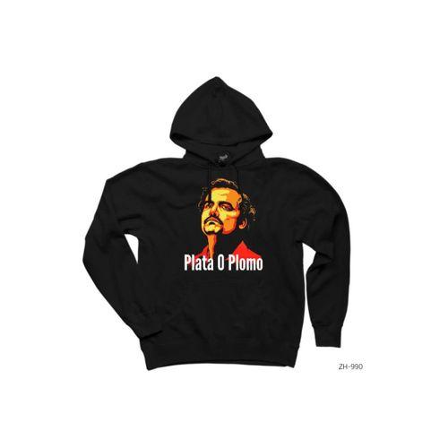 Narcos Plata O Plomo 3 Siyah Kapşonlu Sweatshirt Hoodie