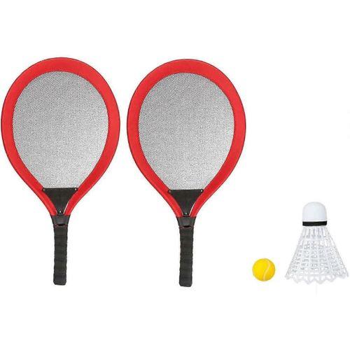 Badminton Seti ve Soft Tenis Topu - RKT-35 - Kırmızı