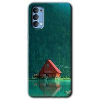 OPPO Oppo Reno 4 Kılıf HD Desen Baskılı Arka Kapak - House In Woods