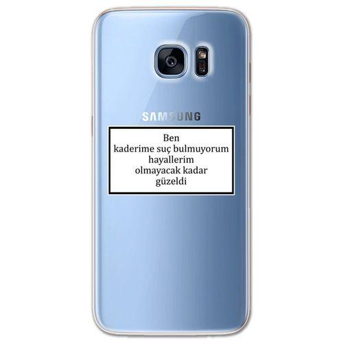 Galaxy S7 Edge Kılıf HD Yazı Baskılı Silikon Arka Kapak - Yazı 5