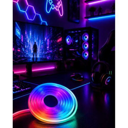 Kumandalı Su Geçirmez Rgb Led Şerit Işık Müzik Senkronlu Neon Led