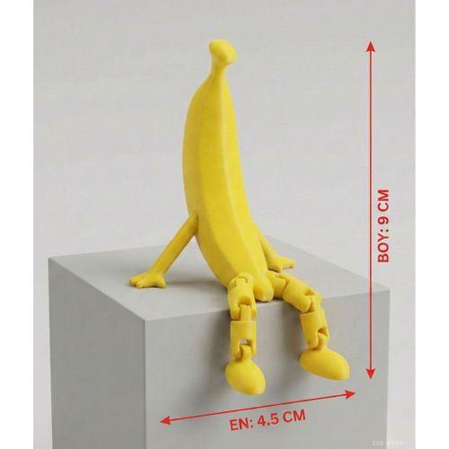 Sarkık Ayaklı Muz Dekor Biblo Sarı