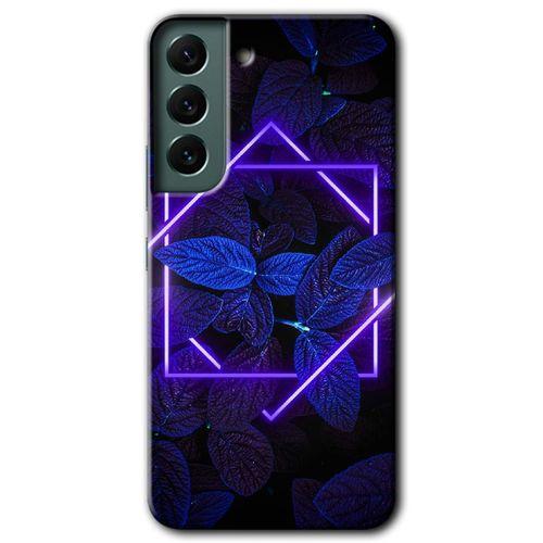 MRCİLETİSİM Samsung Galaxy S22 Plus Kılıf HD Desen Baskılı Arka Kapak + Temperli Cam - Mekanik Yaprak 5