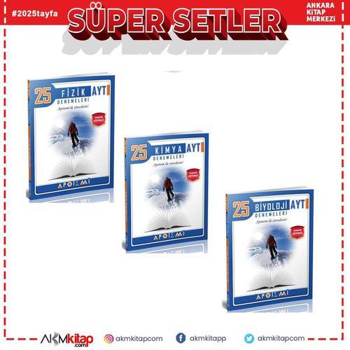 Apotemi Yayınları AYT Fizik Kimya Biyoloji Deneme Seti 3 Kitap