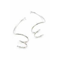 Kıvrımlı Küpe - Gümüş