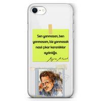Apple iPhone SE 2020 Kılıf Caps Nazım Hikmet Arka Kapak Koruma Desenli Full Koruyucu