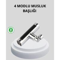 360° Dönebilen Musluk Başlığı 4 Fonksiyonlu Su Tasarruflu Ve Dayanıklı