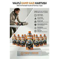 9 adet Valfli Kamp Gazı Kartuşu 400 ml - Portatif Ocak & Pürmüz Tüpü 723214