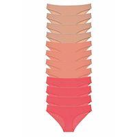 12 adet Süper Eko Set Likralı Kadın Slip Külot Ten Pudra Fuşya