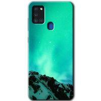Samsung Galaxy A21s HD Baskılı Kılıf + 9D Tam Ekran Koruyucu - Aurora