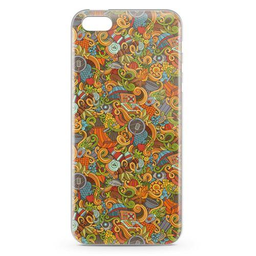 Apple iPhone 5s Kılıf Doodle Piknik Seti Arka Kapak Koruma Desenli Full Koruyucu