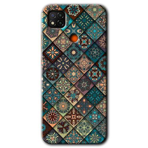 Redmi 9c Kılıf HD Desen Baskılı Arka Kapak - Mandala Desen