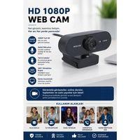 Webcam Orjınal Hd 1080p Konferans Kamera Dahili Mikrofon Görüntülü Sohbet Yayın Kamerası Hd Video