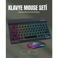 Rgb Aydınlatmalı Şarjlı Kablosuz Kl.ye Ve Mouse Seti – Modern Ve Kompakt Tasarım