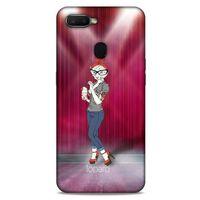 Oppo Ax7 Kılıf FunnyMaX (50) Shockproof Kılıf Koyu Pembe Kedi