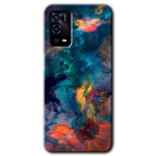 Oppo A55 Kılıf HD Desen Baskılı Arka Kapak + Temperli Cam - Color Storm