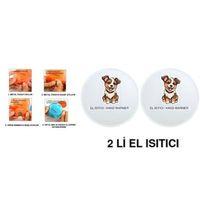 Sevimli Köpek Cep Sobası,El Isıtıcı,2 Adet Sıcak Su Torbası Pvc  9Cm