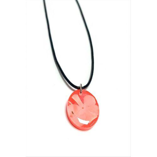 Kartopu Çiçeği Oval Epoksi Kolye