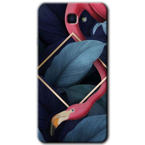 Potkal Hediye Fabrikası Samsung Galaxy J7 Prime 2 Kılıf HD Desen Baskılı Arka Kapak - Flamingo Yaprak