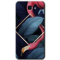 Potkal Hediye Fabrikası Samsung Galaxy J7 Prime 2 Kılıf HD Desen Baskılı Arka Kapak - Flamingo Yaprak