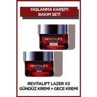 L'Oreal Paris Revitalift Lazer X3 Yoğun Yaşlanma Karşıtı Gündüz Bakım Kremi Gece Bakım Kremi 50 ml