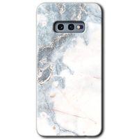 Potkal Hediye Fabrikası Samsung Galaxy S10e Kılıf HD Desen Baskılı Arka Kapak - White Marble
