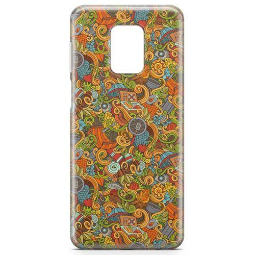 Xiaomi Redmi Note 9 Pro Kılıf Doodle Piknik Seti Arka Kapak Koruma Desenli Full Koruyucu