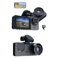 3 Kameralı 2 İnç 1080p Araç İçi Kamera Sürüş Kamerası Carplay