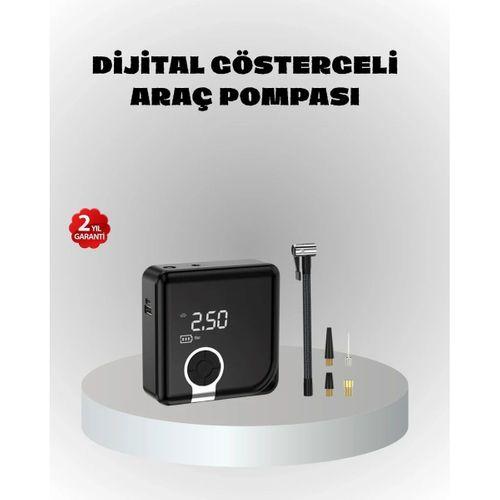 Dijital Ekranlı Şarjlı Hava Kompresörü 150 Psı Güçlü Motorlu