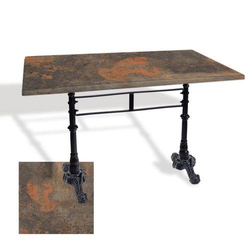 Dockers Çipa 3002 Döküm Ayak Masa 70x120 cm - (Werzalit, Wermodin ve Allzalit Tabla) - Metalic Oxid 1