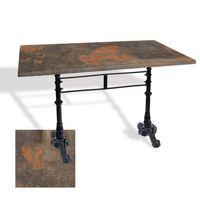 Dockers Çipa 3002 Döküm Ayak Masa 70x120 cm - (Werzalit, Wermodin ve Allzalit Tabla) - Metalic Oxid 1