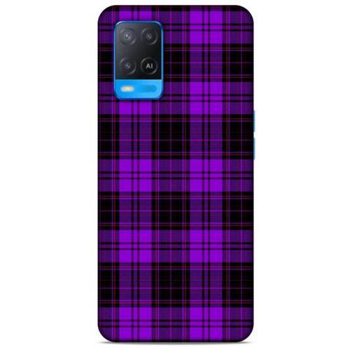 Oppo A74 4G Uyumlu Kılıf Mor Delisi (12) Koruyucu Silikon Kareli