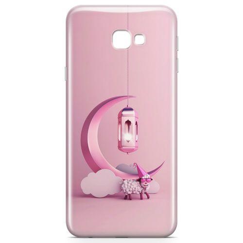 Samsung Galaxy J4 Plus Kılıf Pembe Süsler Arka Kapak Koruma Desenli Full Koruyucu