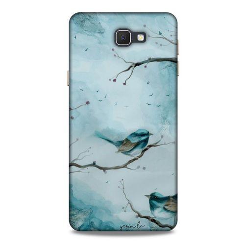 Y.Liva-2020 (Mavi Kuş) Samsung Galaxy J7 Prime Kılıf Silikon Kapak Desenli