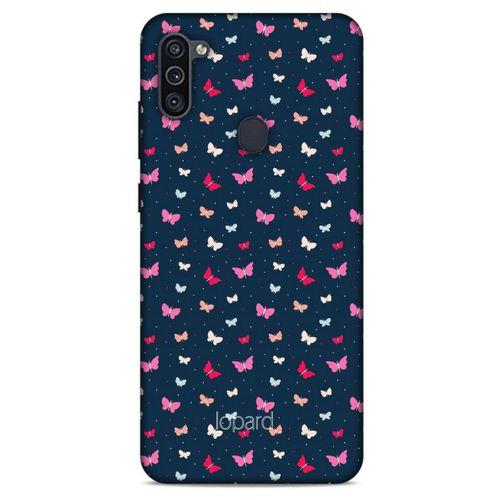 Samsung Galaxy M11 Kılıf Kelebek Etkisi (42) Rugged Armor Kılıf Mor Pembe