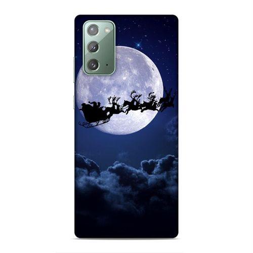 Samsung Galaxy Note 20 Kılıf Noel Baba Ve Geyikleri Arka Kapak Silikon Koruma Full Koruyucu